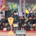 Gubernur Jakarta Pramono Anung saat memberikan sambutan di HUT ke498 Kota Jakarta