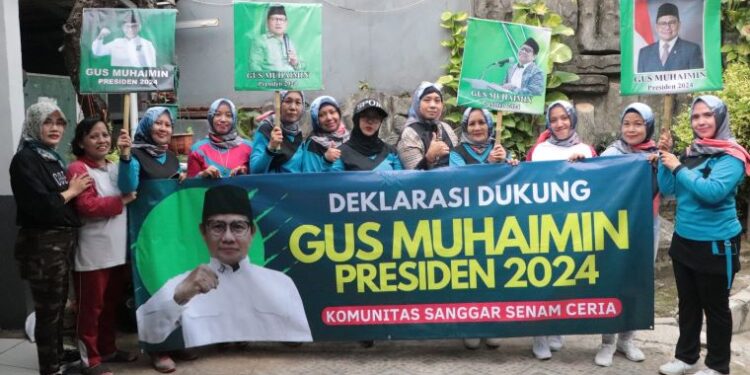 Komunitas Sanggar Senam Cerita Pola Gadung, Jakarta Timur, Deklarasi Dukung Gus Muhaimin Presiden 2024, Senin (10/7/2023) - FOTO | PKBTalk24