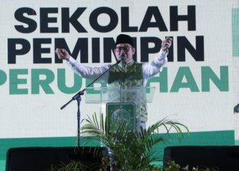 Buka Sekolah Pemimpin Perubahan Wilaya VI, Ketum PKB Gus Muhaimin ajak calon pemimpin PKB manfaatkan algoritma sistem informasi untuk bersaing di era disruptif. Sabtu ( 3//2024). FOTO I Dok PKB Media Center