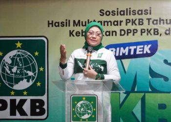 Wakil Ketua DPP PKB, Dr. Hj. Ida Fauziyah, M.Si., saat memberi materi Bimtek SMS dan Sosialisasi Hasil Muktamar PKB 2024  di aula Kantor DPW PKB Jakarta, Kamis (6/2/2025) - FOTO | Dok. PKBTalk24