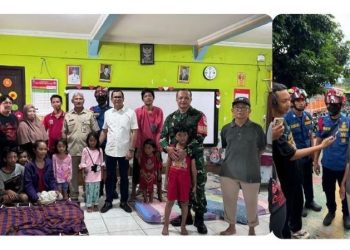 Yusuf, S.I.Kom, Legislator PKB turun langsung ke lokasi korban banjir untuk memastikan warga mendapatkan perlindungan yang layak, Senin (3/2/2025). FOTO | Dok. Istimewa