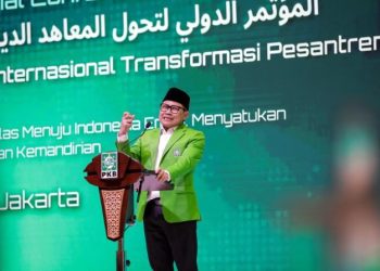 Ketua Umum DPP PKB, Abdul Muhaimin Iskandar alias Gus Imin, dalam sambutan di acara ICTP 2025, menyampaikan, perubahan zaman—khususnya dalam satu dekade terakhir—sudah begitu dramatis. Dunia pesantren harus adaptif. FOTO | Dok. PKBTalk24